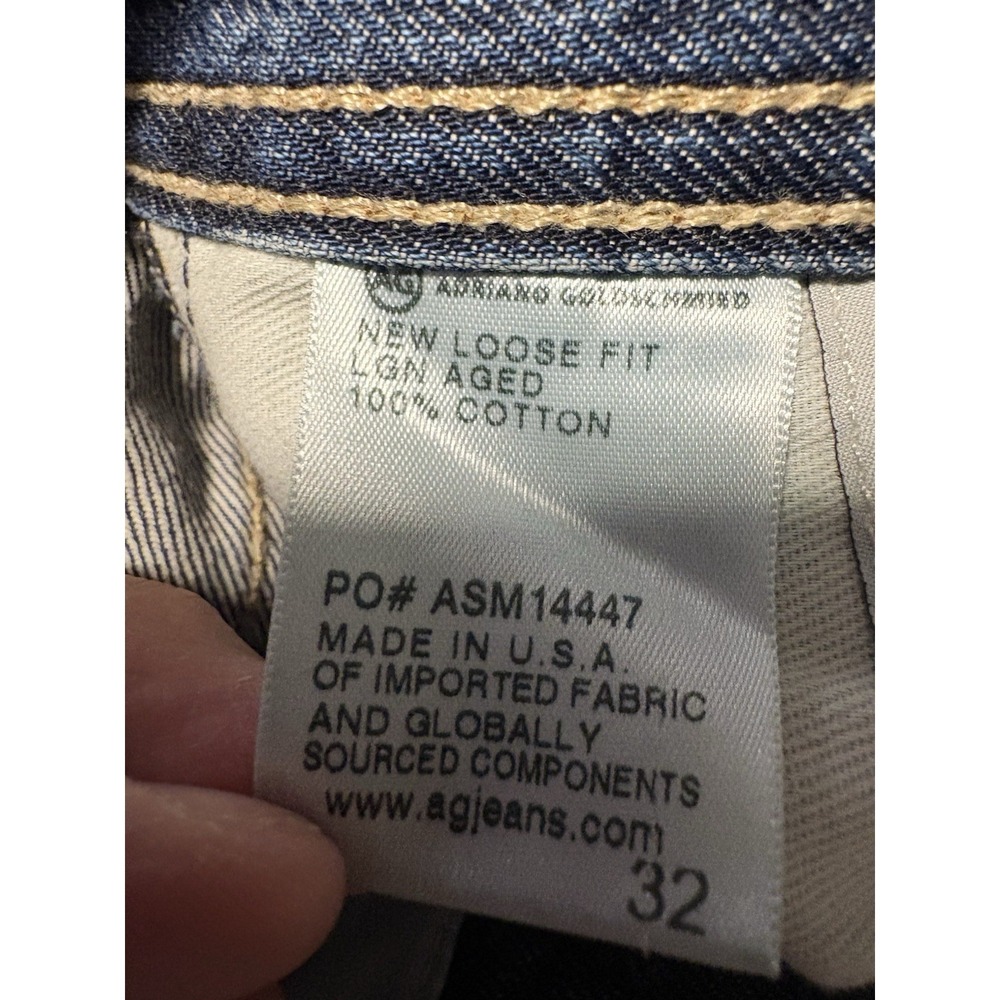 AG Adriano Goldschmied Jeans Mens 32 Blue The Turner Loose Crop AG-ed Denim - Picture 7 of 8